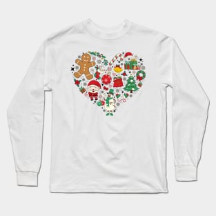 Christmas Ornaments Heart Love Gingerbread Long Sleeve T-Shirt